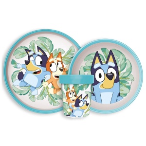 Bluey Leaves set de mese antiderapant, set micro plastic
