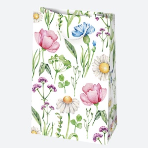 Colorat Mirth Sac cadou din hârtie cu flori, 16x24x7 cm - Img 2