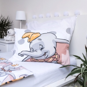 Disney Dumbo Dots lenjerie de pat pentru copii 100×135cm, 40×60 cm - Img 4