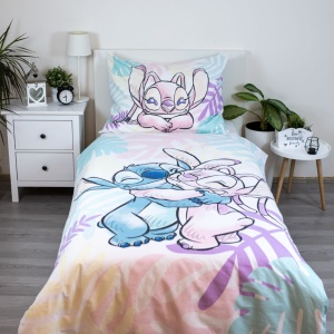 Disney Lilo și Stitch Leaves lenjerie de pat 140×200cm, 70×90 cm - Img 2