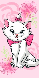 Disney Marie Pink Flower prosop de baie, prosop de plajă 70*140cm