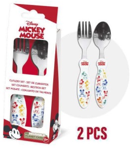 Disney Mickey Fun-Tastic set de tacâmuri din metal - 2 piese