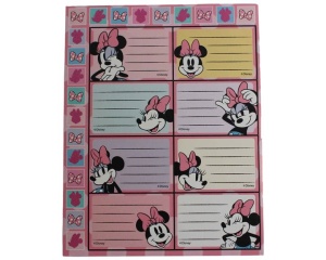 Disney Minnie Etichetă de caiet Joy cu abțibilduri, 16 buc