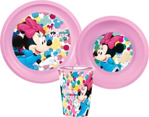 Disney Minnie Feel Good set de veselă, set din plastic