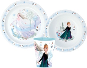 Disney Regatul de gheață Royally Cool Set de masă de Crăciun, set micro plastic, cupă 260 ml