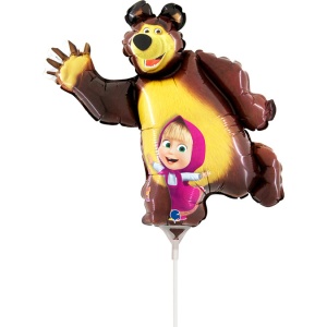 Masha și Ursul Smile mini balon folie 35 cm (WP)