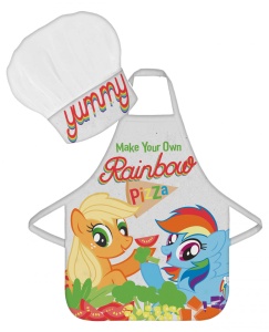 Micul meu ponei Rainbow Pizza șorț pentru copii set de 2 bucăți