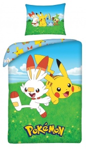 Pokémon Set de lenjerie de pat Field 140×200cm, 70×90 cm