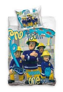 Pompierul Sam Set de lenjerie de pat Team Goal 140×200cm, 70x90 cm