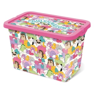 Squishmallows Pluffy cutie de depozitare din plastic 7 L
