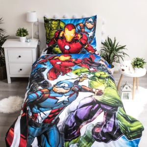 Avengers Brands set de lenjerie 140×200cm, 70×90 cm - Img 2
