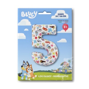 Bluey Friends Balon din folie numărul 5 66 cm - Img 2