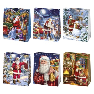 Crăciun Wonderland sacoșă de cadou din hârtie 19x23x10,5 cm