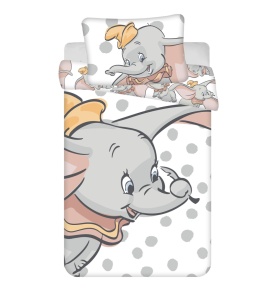 Disney Dumbo Dots lenjerie de pat pentru copii 100×135cm, 40×60 cm