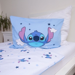 Disney Lilo și Stitch Clouds Set lenjerie pat copii 100×135 cm, 40×60 cm - Img 4
