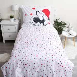 Disney Mickey Set de lenjerie de pat Minnie Love 140×200cm, 70×90 cm - Img 3