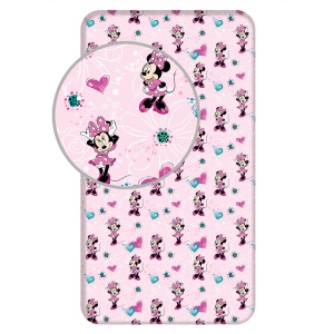 Disney Minnie Flowers cearșaf elastic 90x200 cm