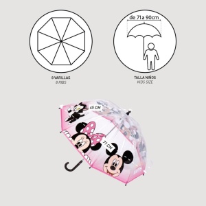 Disney Minnie Make Me Happy umbrelă transparentă pentru copii Ø71 cm - Img 4