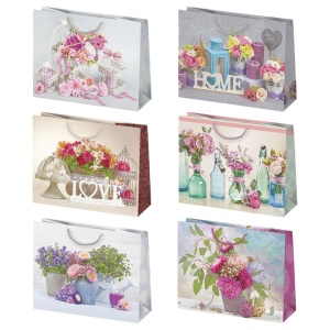 Floare Home pungă de cadou din hârtie 30x23x10 cm