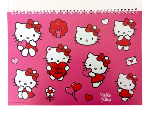 Hello Kitty Sweetheart Caiet de schițe spirală A/4 cu 40 de foi și autocolante - Img 3