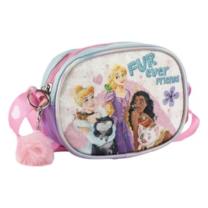 Prințesele Disney Fur ever geantă de umăr cu sclipici