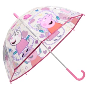 Purcelușa Peppa Jump Rope umbrelă transparentă pentru copii Ø70 cm