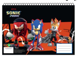 Sonic Ariciul Get Me A/4 Caiet de schițe spirală, 30 pagini