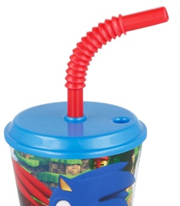 Sonic Ariciul Pahar cu pai Adventure, plastic 430 ml - Img 4