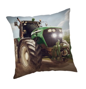 Tractor Green husa de pernă 45x45 cm