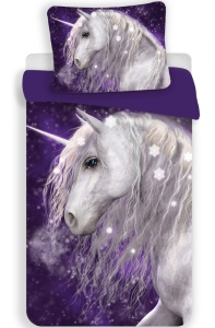 Unicorn Purple set de lenjerie de pat 140×200cm, 70×90 cm