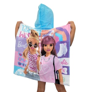 Barbie Together poncho prosop de plajă 60x120 cm - Img 3