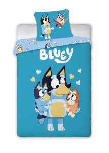 Bluey Loving Moments set de lenjerie pentru copii de grădiniță 100x135cm, 40x60 cm
