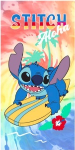 Disney Lilo și Stitch Ocean Riders Prosop de baie Ocean Ride, prosop de plajă 70x140 cm (Uscare rapidă)
