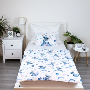 Disney Lilo și Stitch Rainbow Set lenjerie pat copii 100×135 cm, 40×60 cm - Img 3