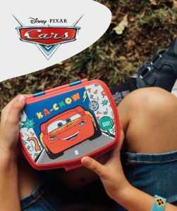Disney Mașini Cutie de sandvișuri Lets Race amuzantă din plastic - Img 3