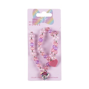 Disney Minnie Bubble set colier și brățară cu mărgele