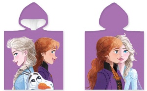 Disney Regatul de gheață Purple poncho prosop de plajă 50x100 cm