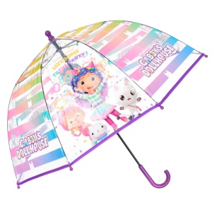 Gabby's Dollhouse Welcome umbrelă transparentă pentru copii Ø72 cm