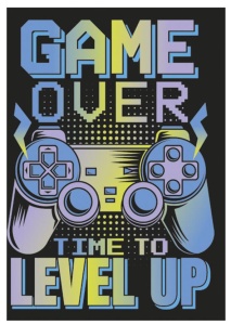 Gamer Level Up Mapa elastică A4
