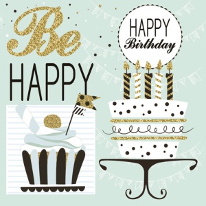 La mulți ani Mint Șervețel Happy Birthday 20 buc 33x33 cm