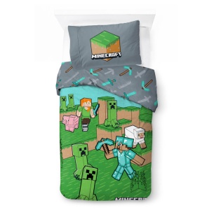 Minecraft Animals and Mobs husa de pat 140×200cm, 70×90 cm