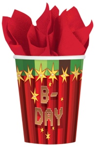 Party Boom Pahar de hârtie TNT 8 buc 250 ml