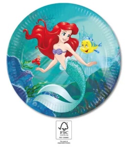 Prințesele Disney Ariel Curious farfurie de hârtie 8 buc 23 cm FSC - Img 2