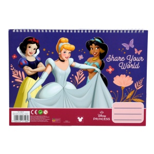 Prințesele Disney Your World Caiet de schițe spirală A/4 cu 40 de file și autocolante - Img 2