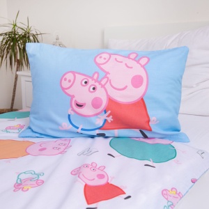 Purcelușa Peppa Set de lenjerie pentru copii Big Pig Family 100×135cm, 40×60 cm - Img 4