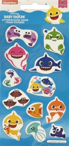 Baby Shark Aquatic set de autocolante din spumă pufoase