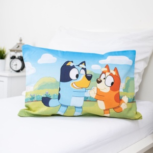 Bluey Happy Family set de lenjerie de pat pentru copii, 100×135cm, 40×60 cm - Img 4
