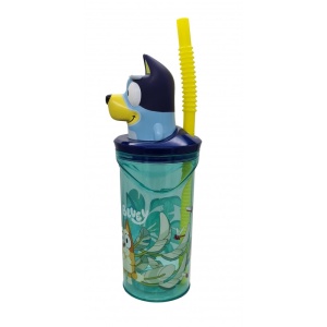 Bluey Splash Pahar cu pai din plastic 3D 360 ml - Img 4