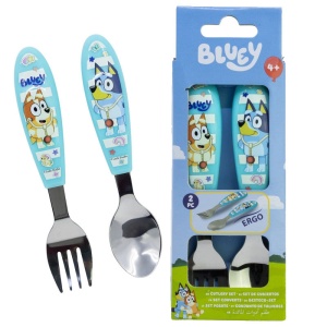 Bluey Yummy set de tacâmuri ergonomice din metal - 2 bucăți - Img 2