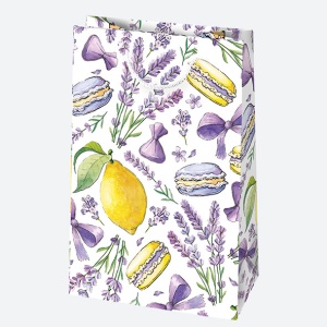 Colorat Mirth Sac cadou din hârtie cu flori, 16x24x7 cm - Img 3